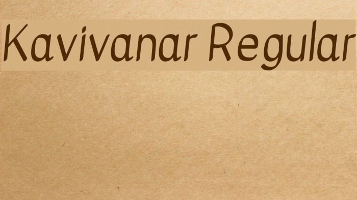Kavivanar Regular फ़ॉन्ट examples