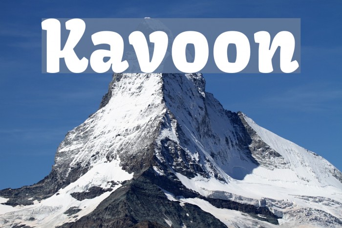 Kavoon Font examples