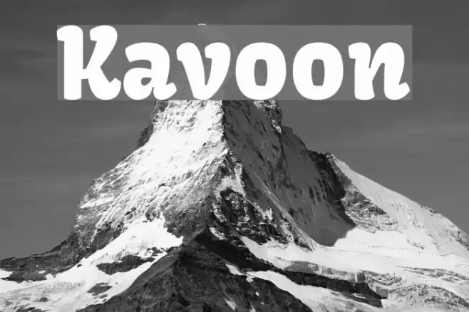 Kavoon Font examples