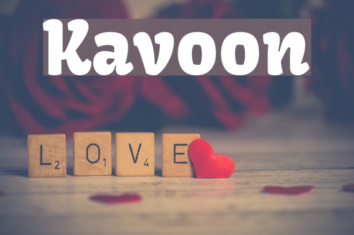 Kavoon Font examples