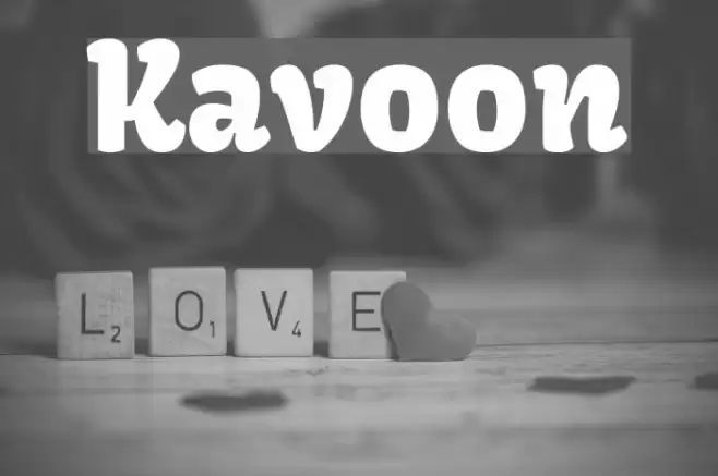 Kavoon Font examples