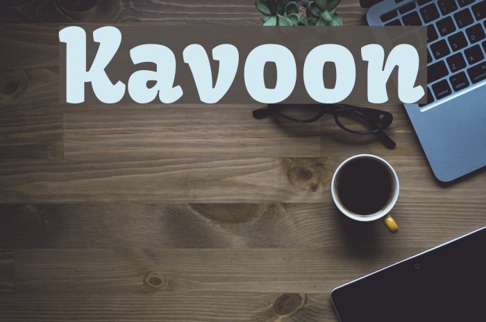 Kavoon Font examples