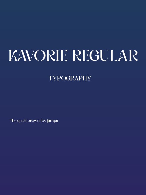 Kavorie Regular Poster