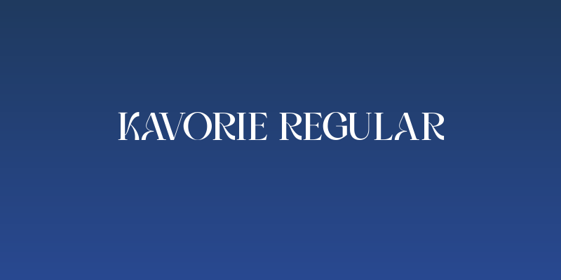 Kavorie Regular Social Header