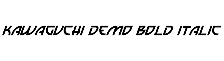 Kawaguchi Demo Bold Italic  免费字体下载