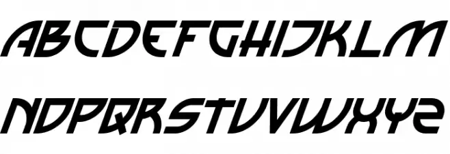 Kawaguchi Demo Bold Italic Polices MAJUSCULES