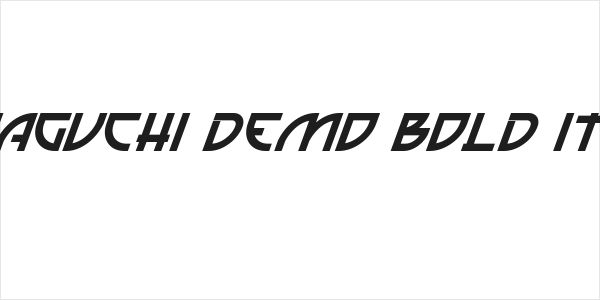 Kawaguchi Demo Bold Italic Logo