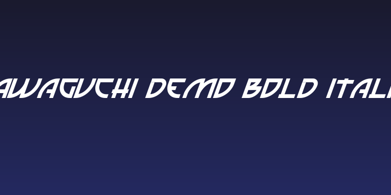 Kawaguchi Demo Bold Italic Social Header