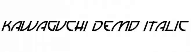 Kawaguchi Demo Italic  フリーフォントのダウンロード