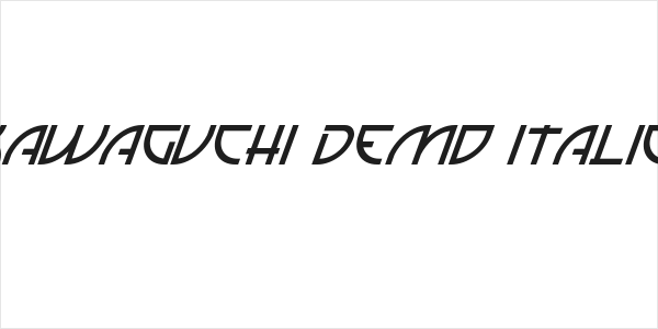 Kawaguchi Demo Italic Logo