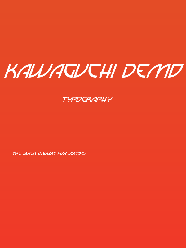 Kawaguchi Demo Italic Poster