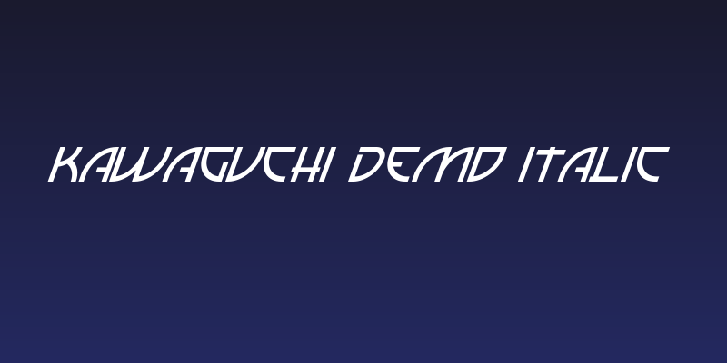 Kawaguchi Demo Italic Social Header