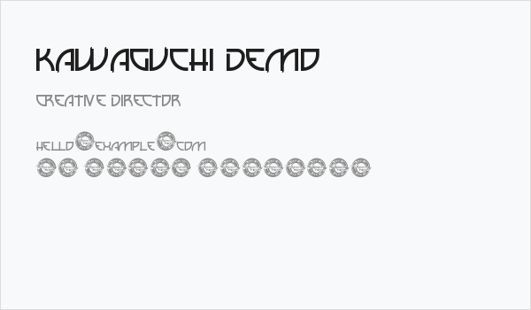 Kawaguchi Demo Business Card