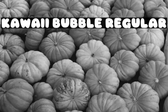 Kawaii Bubble Regular Font examples