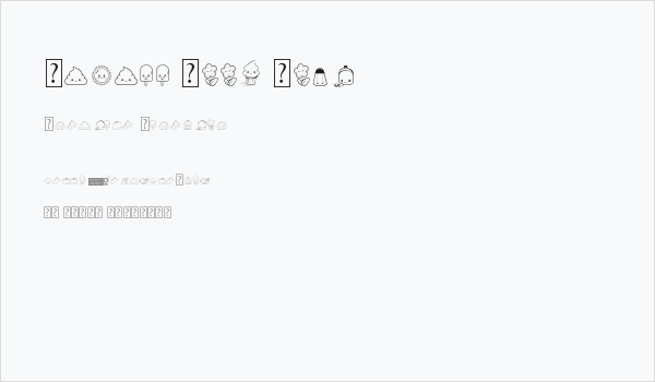 Kawaii Food Font Business Card