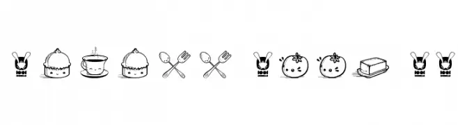Kawaii Food II  لخطوط تنزيل