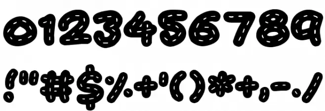 Kawaii Stitch Font OTHER CHARS