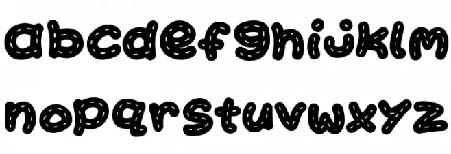 Kawaii Stitch Font Litere mari