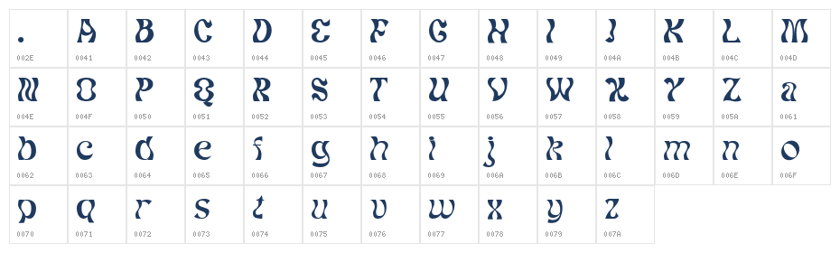 Kaway DEMO Regular Character Map