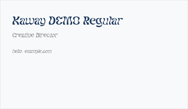 Kaway DEMO Regular Business Card