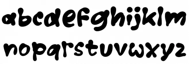 Kawis Schriftart Kleinbuchstaben