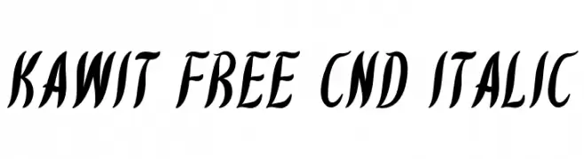 Kawit Free Cnd Italic  フリーフォントのダウンロード