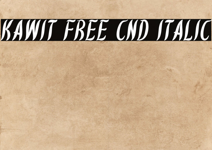 Kawit Free Cnd Italic Example 1