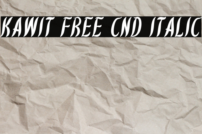 Kawit Free Cnd Italic Example 2