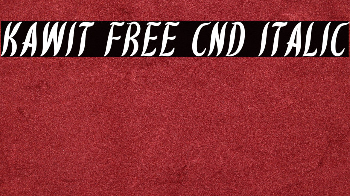 Kawit Free Cnd Italic Example 3