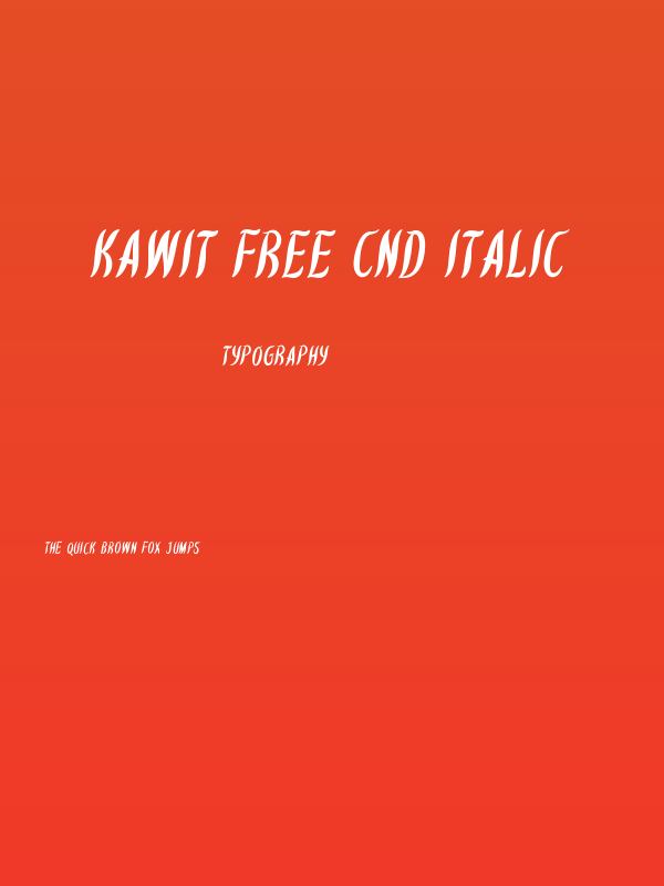 Kawit Free Cnd Italic Poster