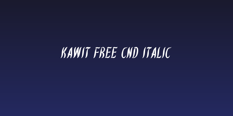 Kawit Free Cnd Italic Social Header