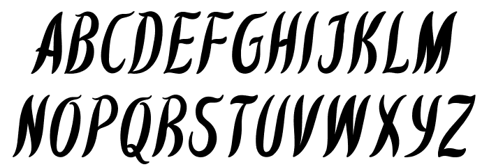 Kawit Free Cnd Italic Font LOWERCASE