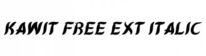 Kawit Free Ext Italic  フリーフォントのダウンロード
