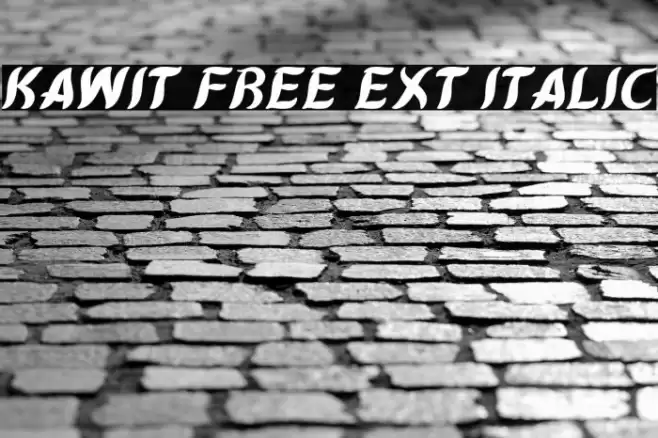 Kawit Free Ext Italic Font examples
