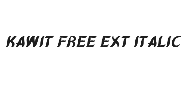 Kawit Free Ext Italic Logo