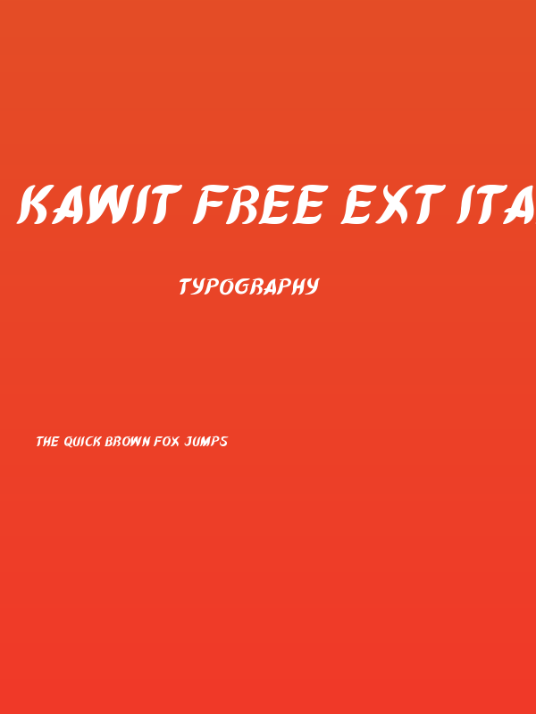 Kawit Free Ext Italic Poster