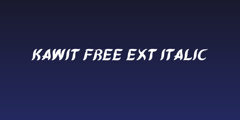 Kawit Free Ext Italic Social Header
