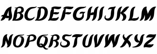 Kawit Free Ext Italic Schriftart Kleinbuchstaben