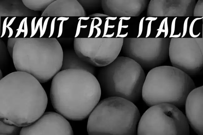 Kawit Free Italic Font examples