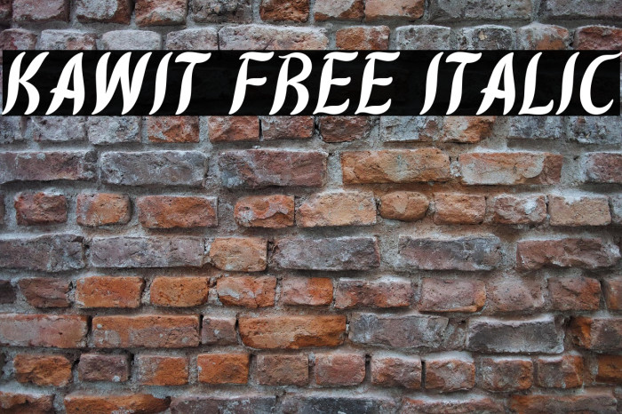 Kawit Free Italic Example 3