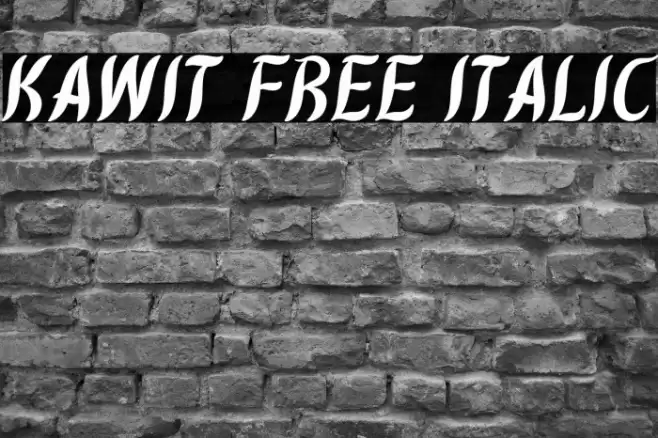 Kawit Free Italic Font examples