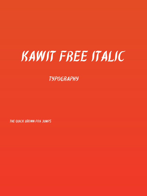 Kawit Free Italic Poster