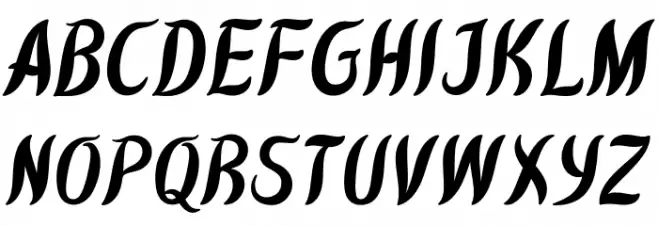 Kawit Free Italic फ़ॉन्ट लोअरकेस