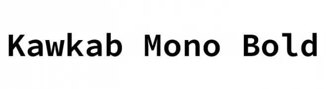 Kawkab Mono Bold  Frei Schriftart Herunterladen