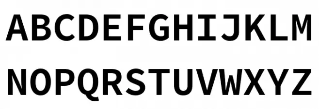Kawkab Mono Bold Font Litere mari