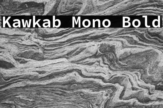 Kawkab Mono Bold Font examples
