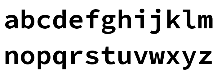 Kawkab Mono Bold Font LOWERCASE
