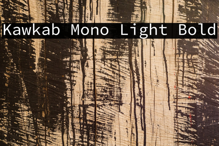 Kawkab Mono Light Bold Font examples