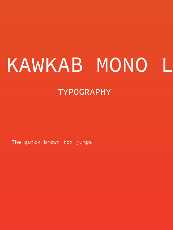 Kawkab Mono Light Bold Poster