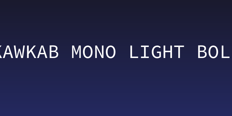 Kawkab Mono Light Bold Social Header